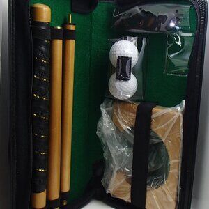 Portable Travel Golf Putter Gift Set Collapsible In Case With Balls and Cup